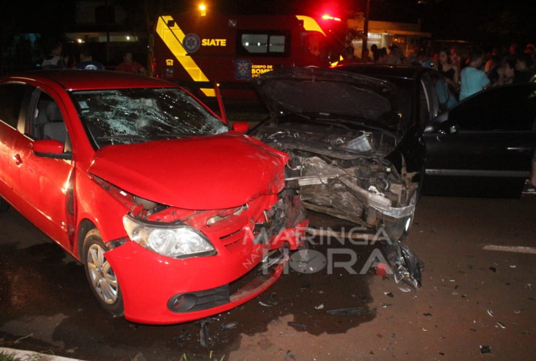 foto de Motorista embriagado invade a contramão, bate de frente com outro veículo e fere casal em Maringá