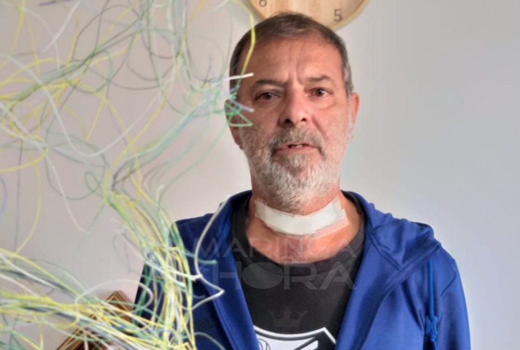 foto de Motociclista tem pescoço cortado por linha chilena em Maringá