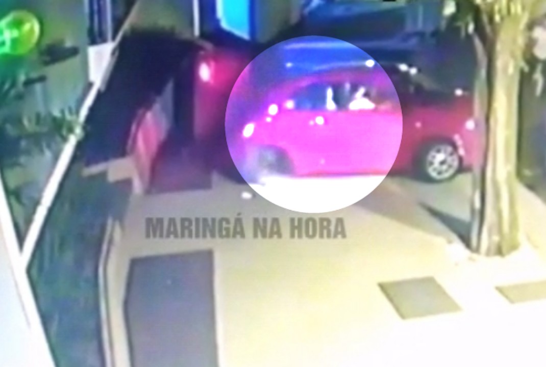 foto de Câmera flagra motorista que invadiu calçada e causou estragos em Maringá