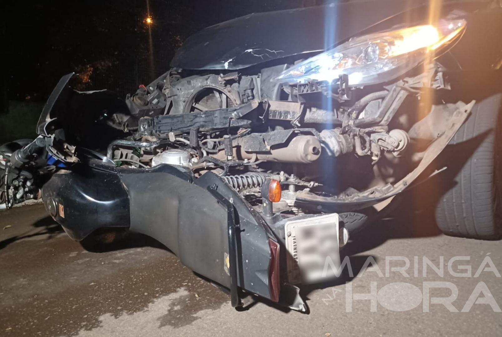 foto de Motociclista fica gravemente ferido em acidente envolvendo carro em Maringá