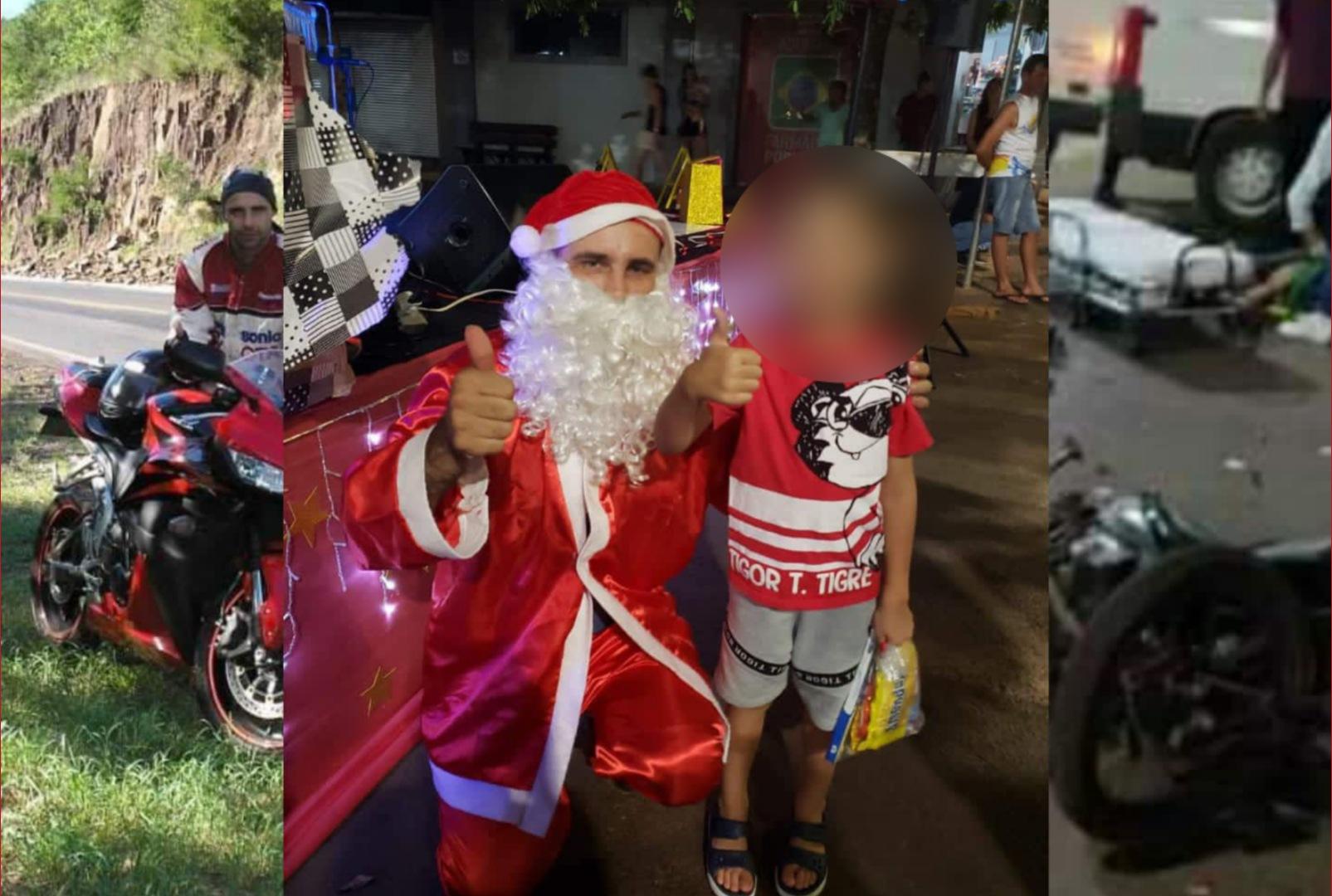 foto de Papai Noel morre ao sofrer trágico acidente no Paraná