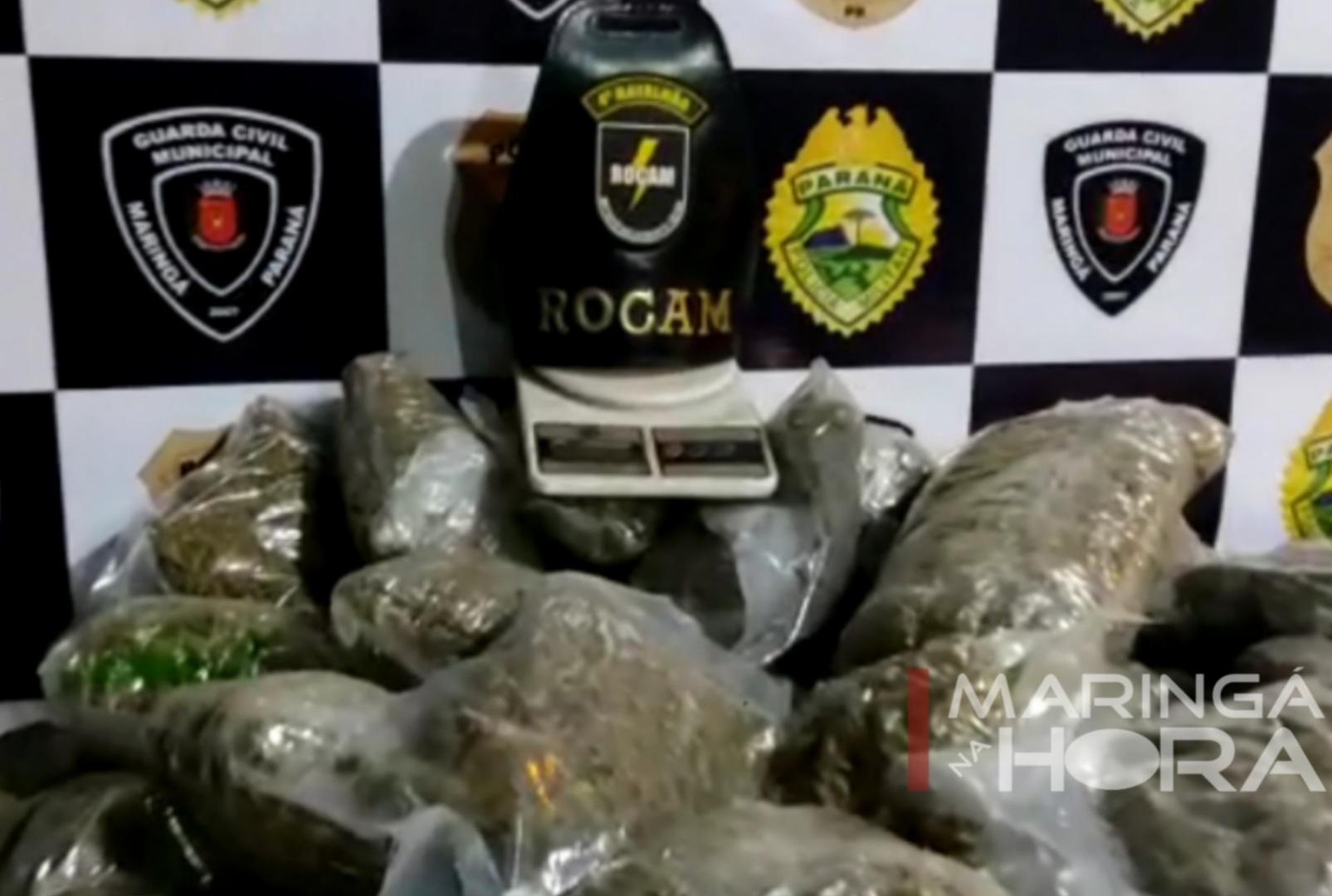 foto de Homem acaba preso pela Rocam em Maringá com grande quantidade de drogas