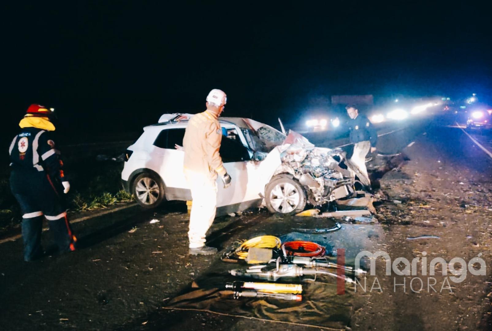foto de Gravíssimo acidente: colisão frontal entre dois carros na BR-376 deixa múltiplas vítimas 