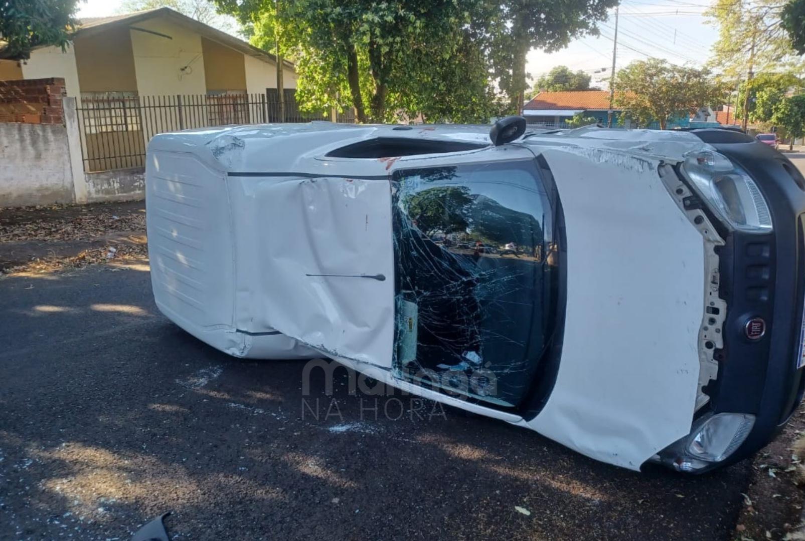 foto de Bebê de 7 meses e pais são socorridos após acidente violento em Maringá