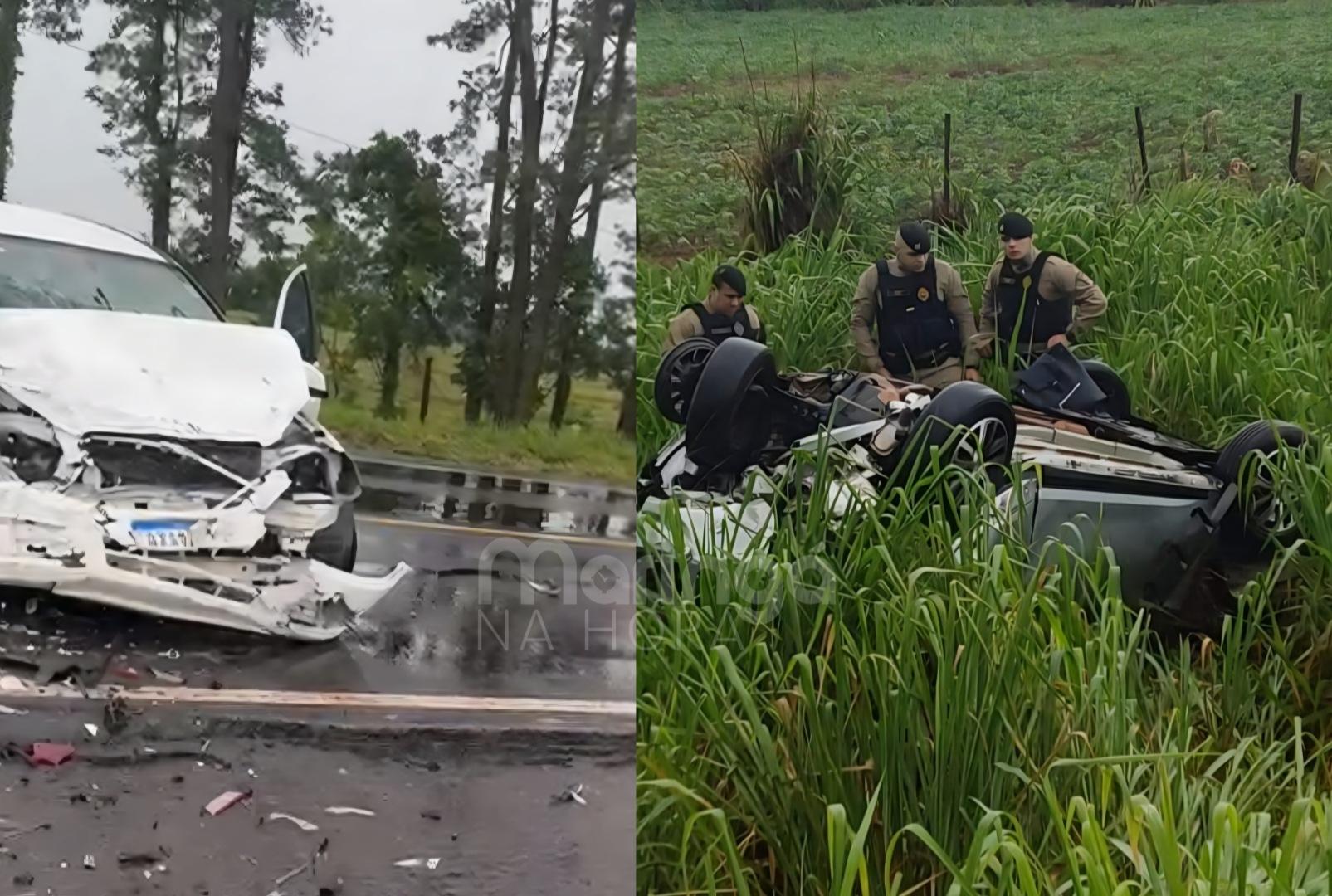 foto de Colisão envolvendo dois carros em rodovia deixa vítimas graves na região