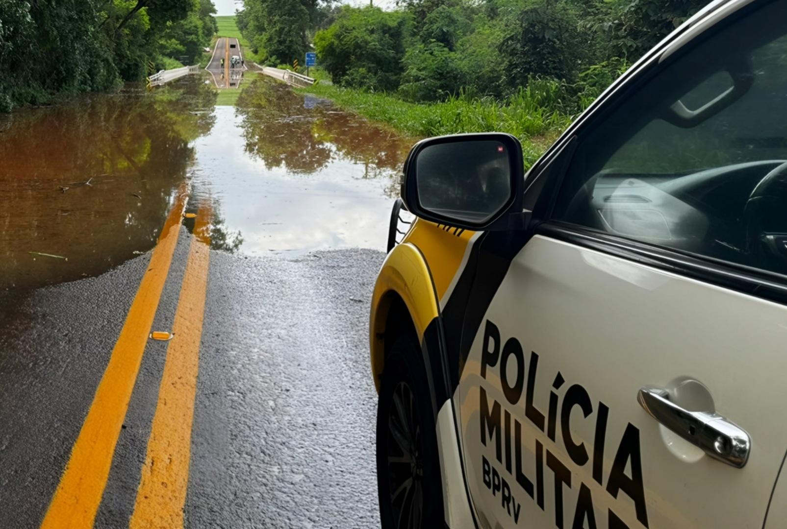 foto de Saiba a situação atual das rodovias estaduais na região de Maringá com a cheia dos rios