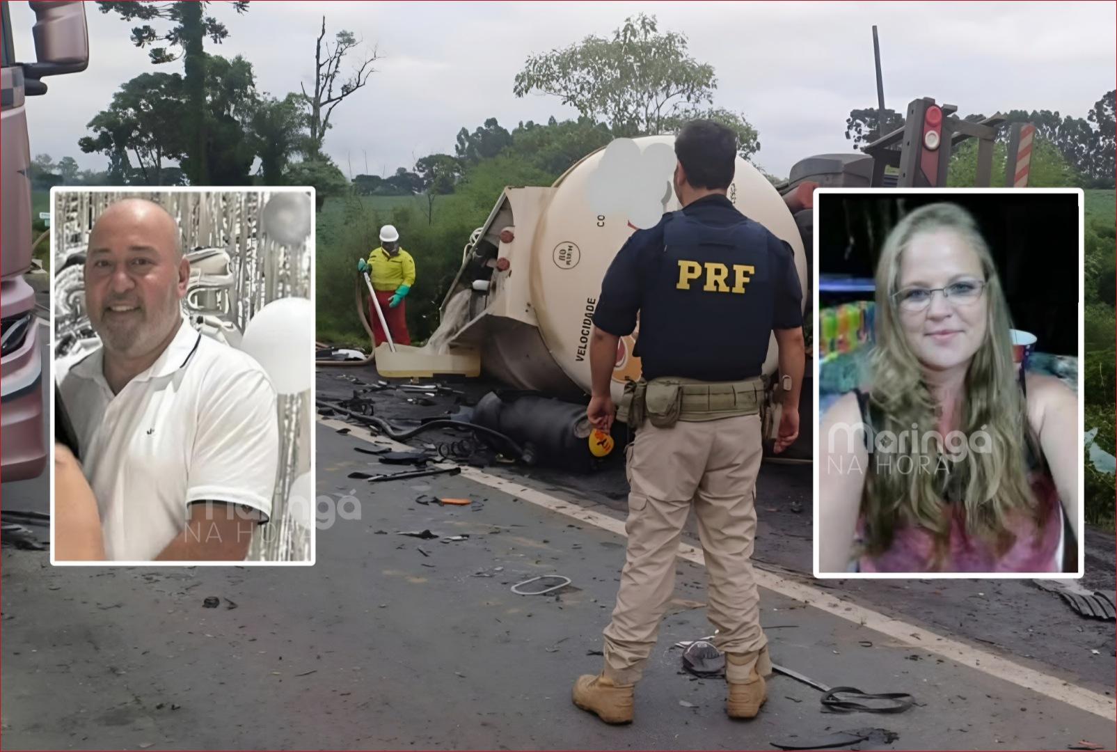 foto de Colisão frontal entre veículos de carga mata duas pessoas no PR