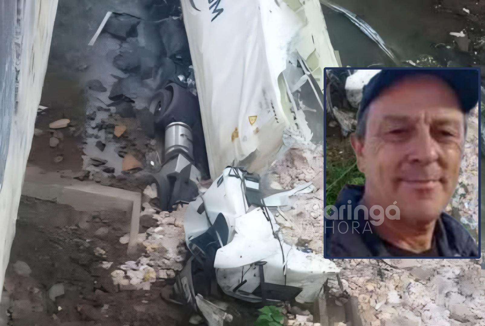 foto de Caminhão carregado com frango cai em ribanceira e condutor entra em óbito na BR-376