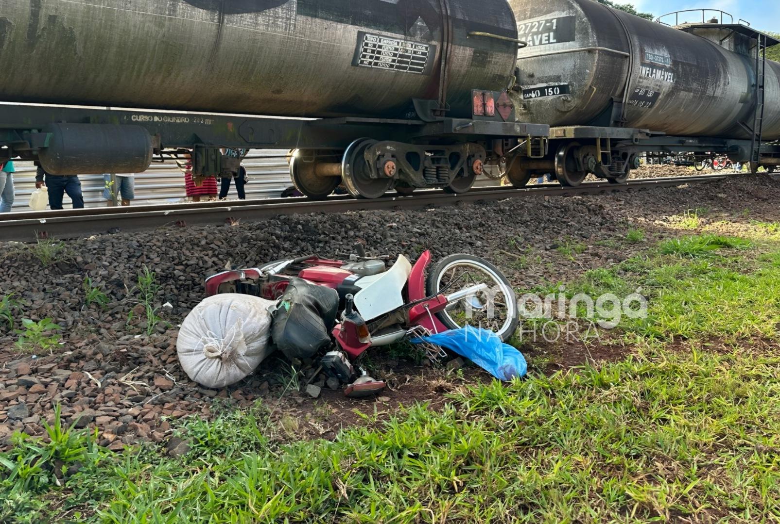 foto de Colisão entre motoneta e trem deixa homem em estado gravíssimo
