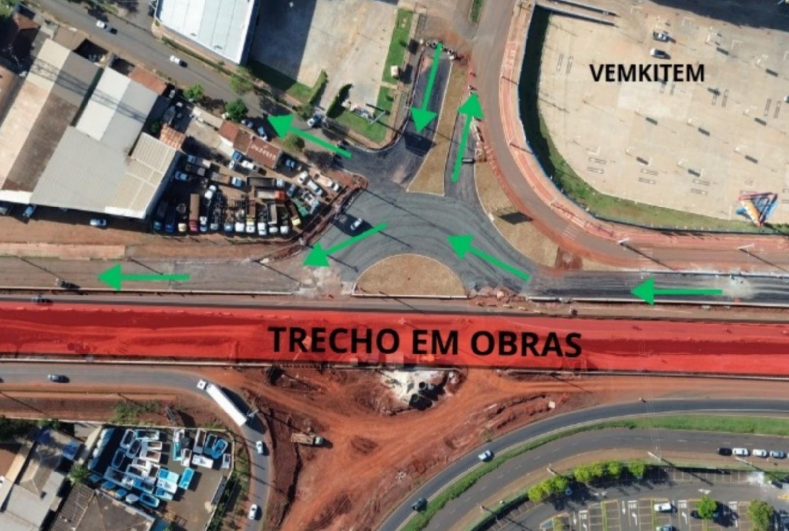 foto de Com a conclusão de parte da rotatória do Trevo do Catuaí, trecho tem mudanças no tráfego a partir de segunda, 28