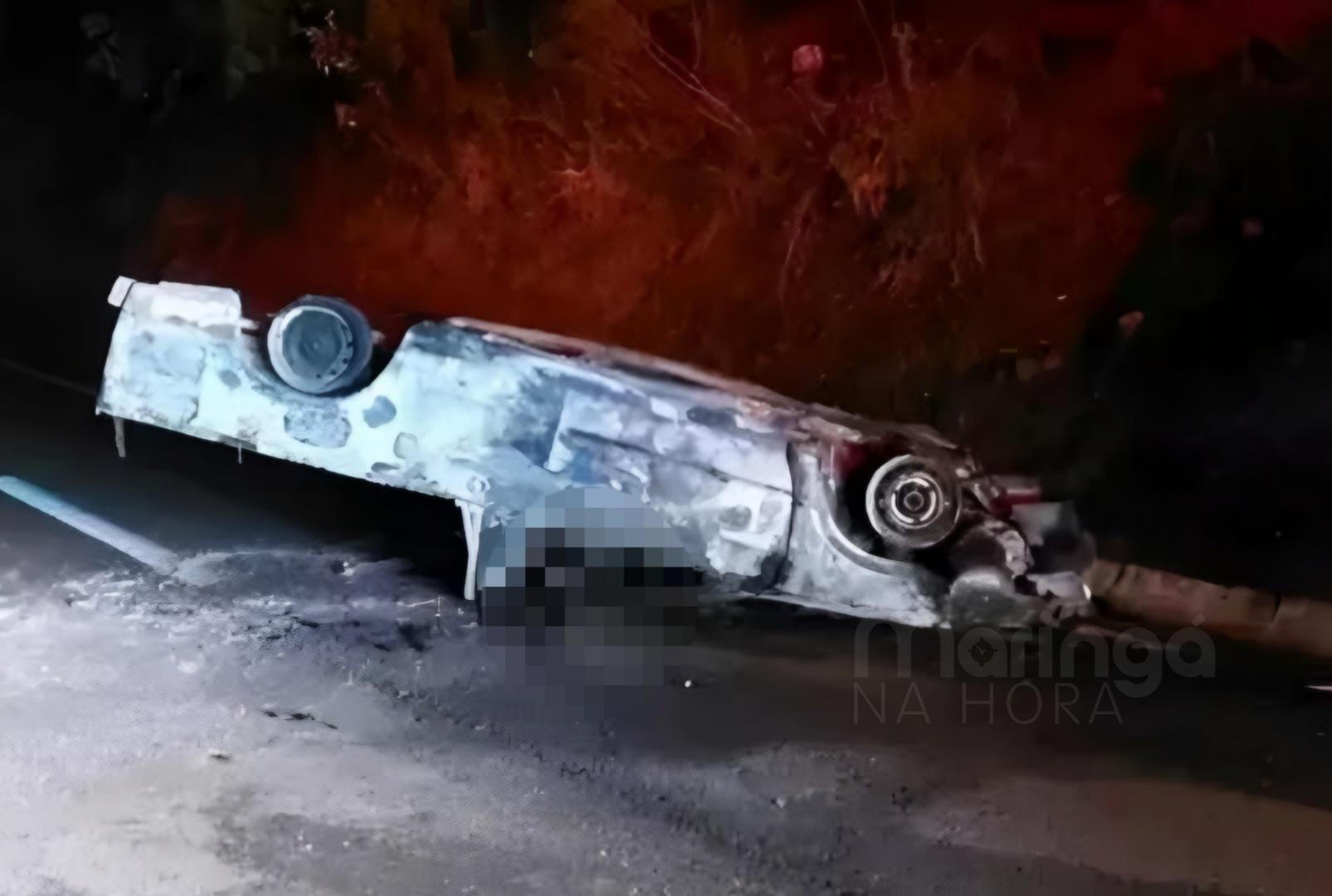 foto de Pai e filho morrem em capotamento seguido de incêndio no Paraná