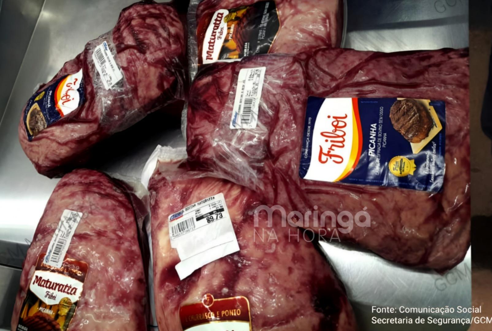 foto de Casal é preso após furtar picanha de supermercado em Maringá