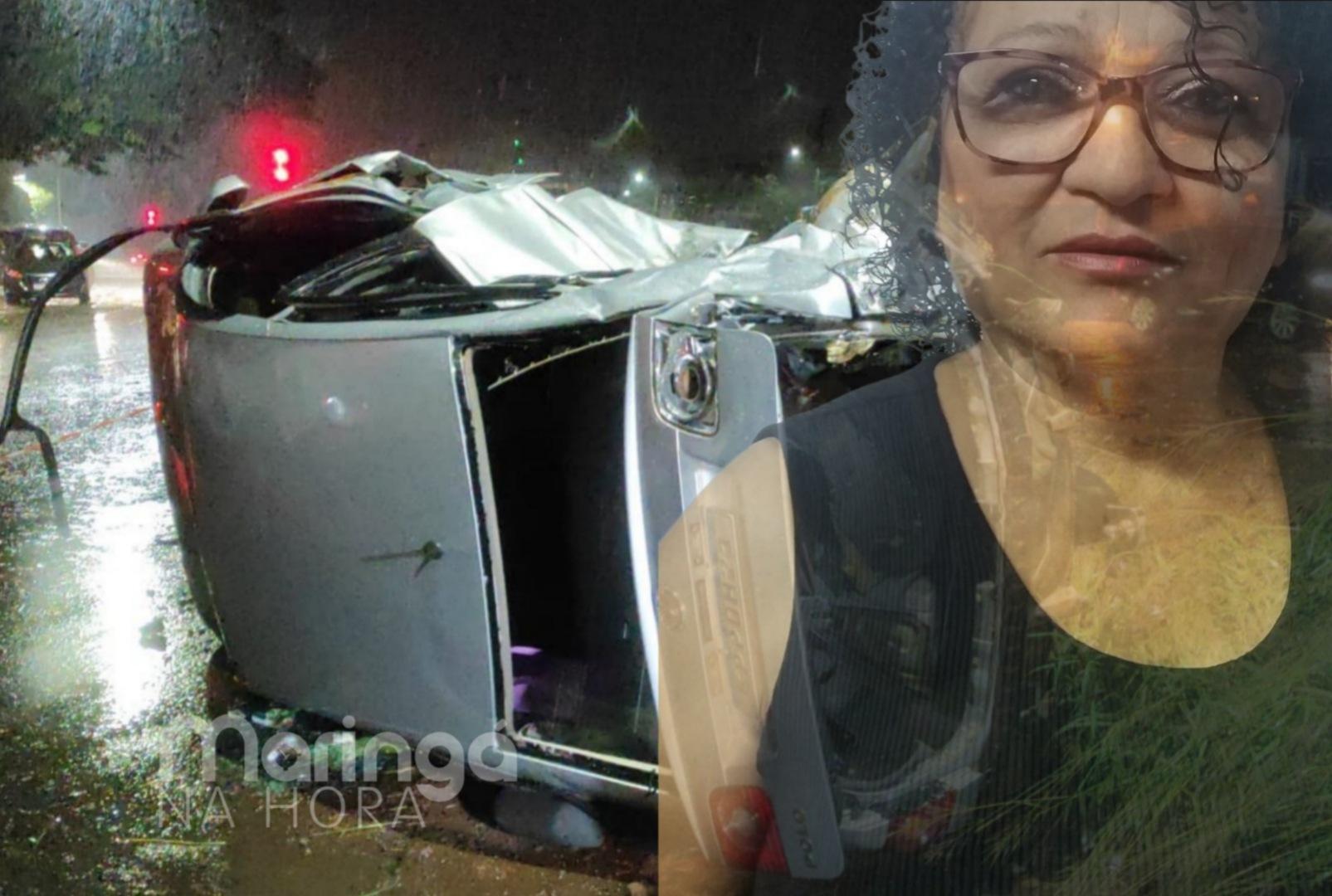 Idosa morre após ser ejetada de veículo em grave acidente no Contorno Sul de Maringá