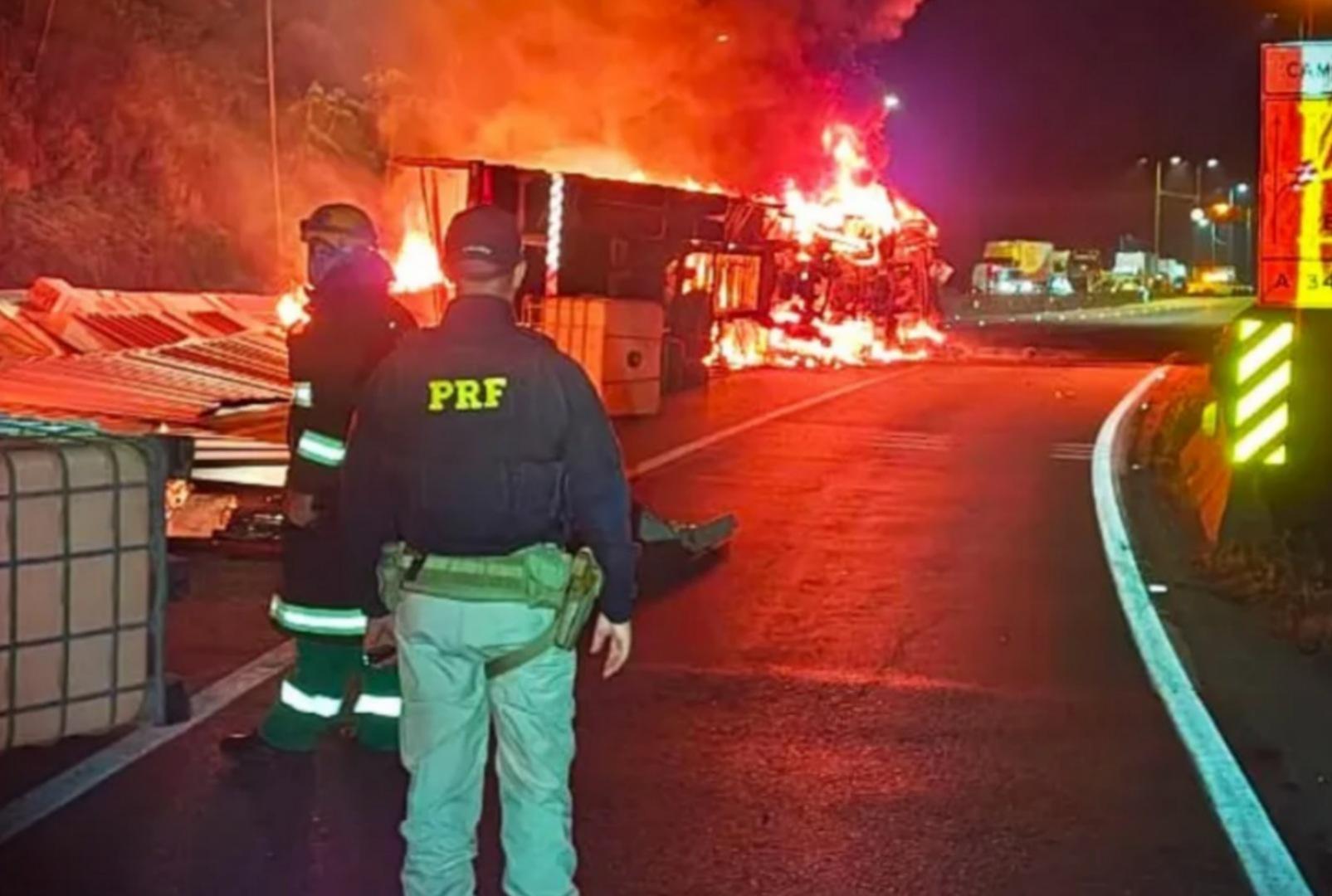 Motorista morre em grave acidente e BR-376 é totalmente interditada
