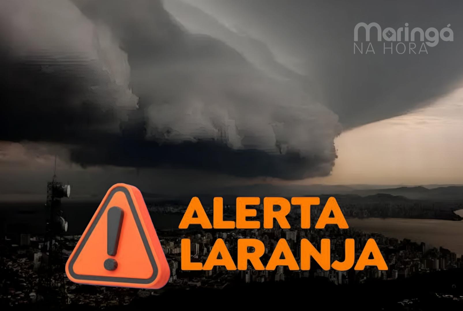 foto de Alerta Laranja em Maringá, no Paraná: Tempestades até Domingo