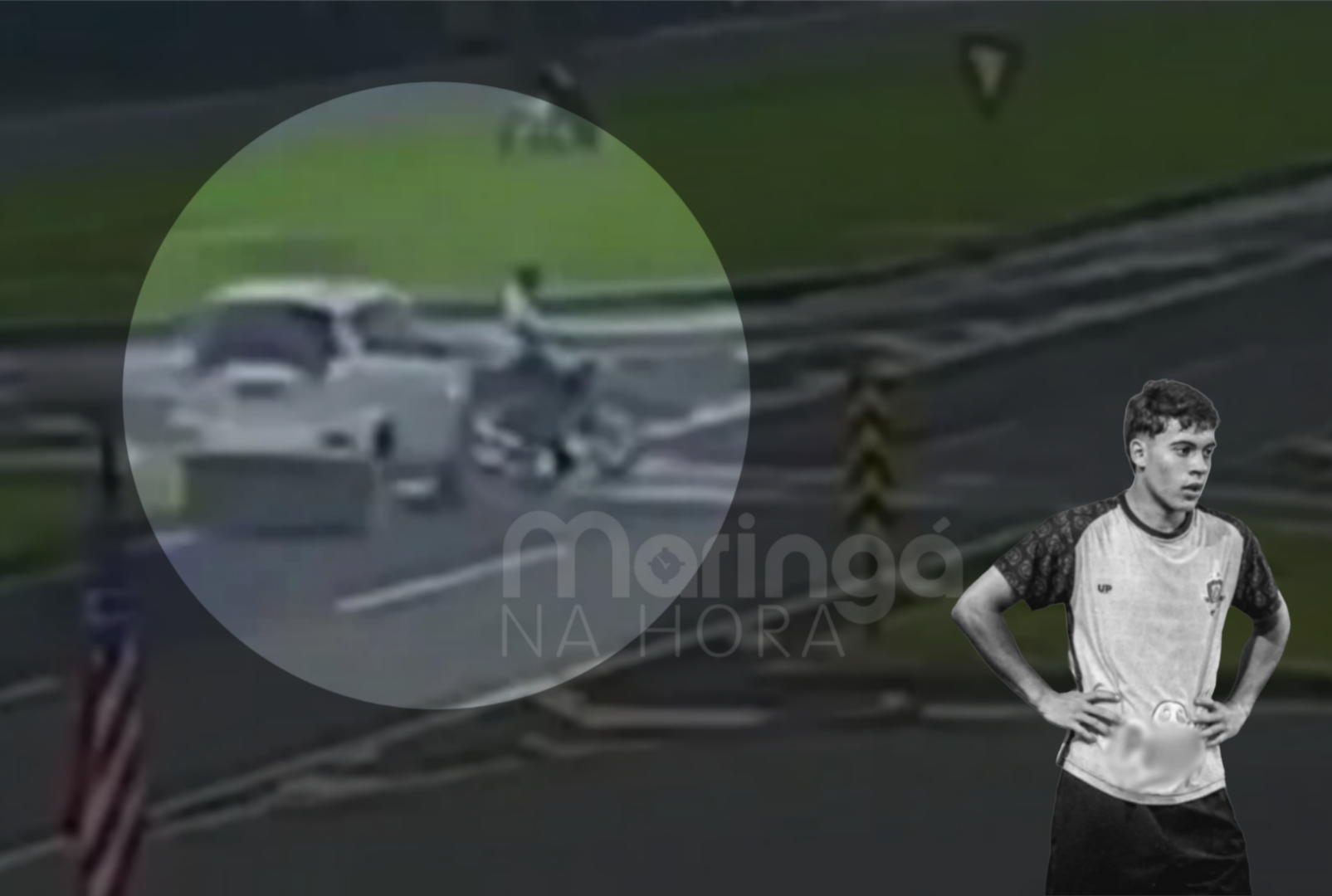 foto de Câmera registra colisão violenta que terminou com morte de motociclista na BR-376