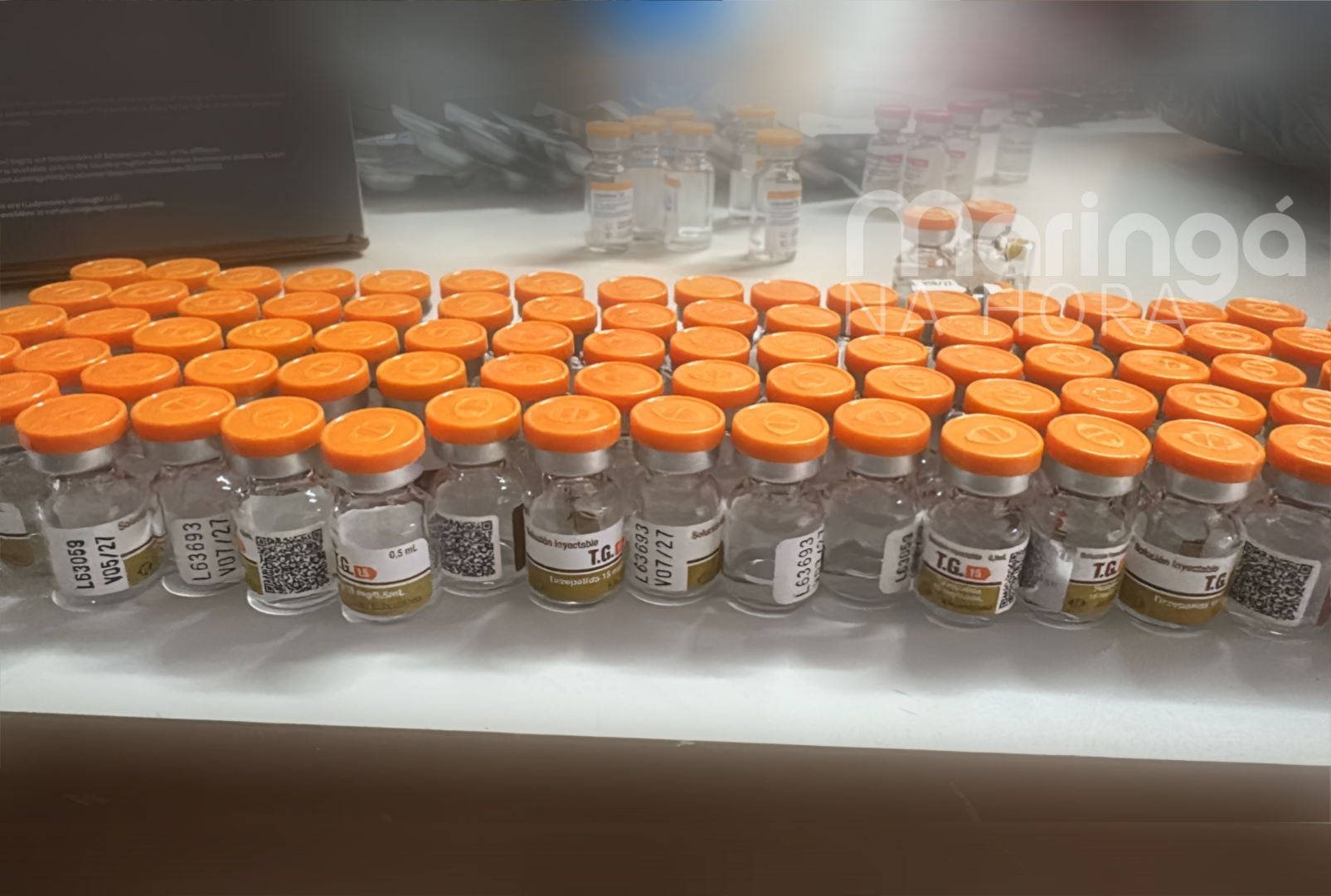 foto de ROTAM do BPRv apreende 98 ampolas de emagrecedores e mercadorias do Paraguai na PR-323