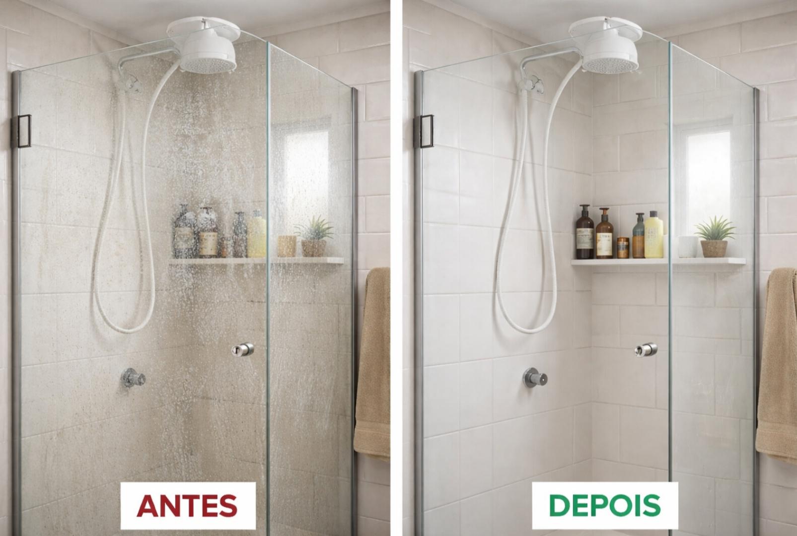 foto de Dois ingredientes e um resultado incrível: veja como limpar o box do banheiro