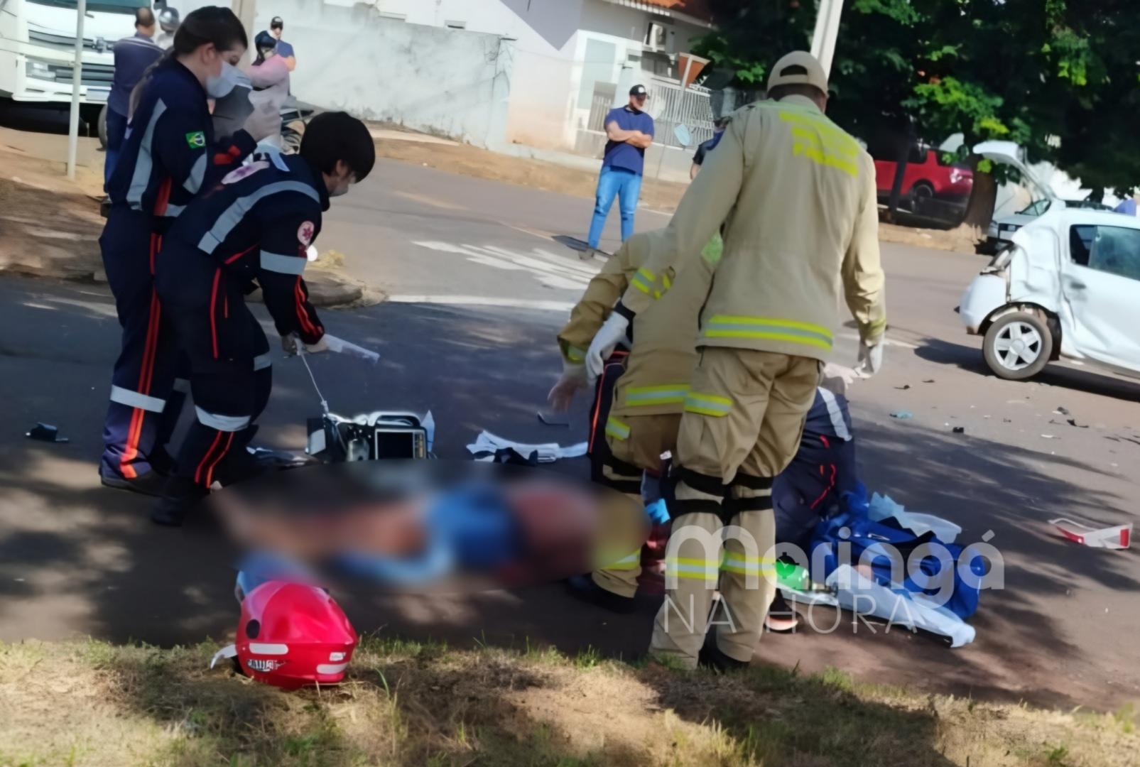 Motociclista morre após grave acidente na Avenida Morangueira, em Maringá