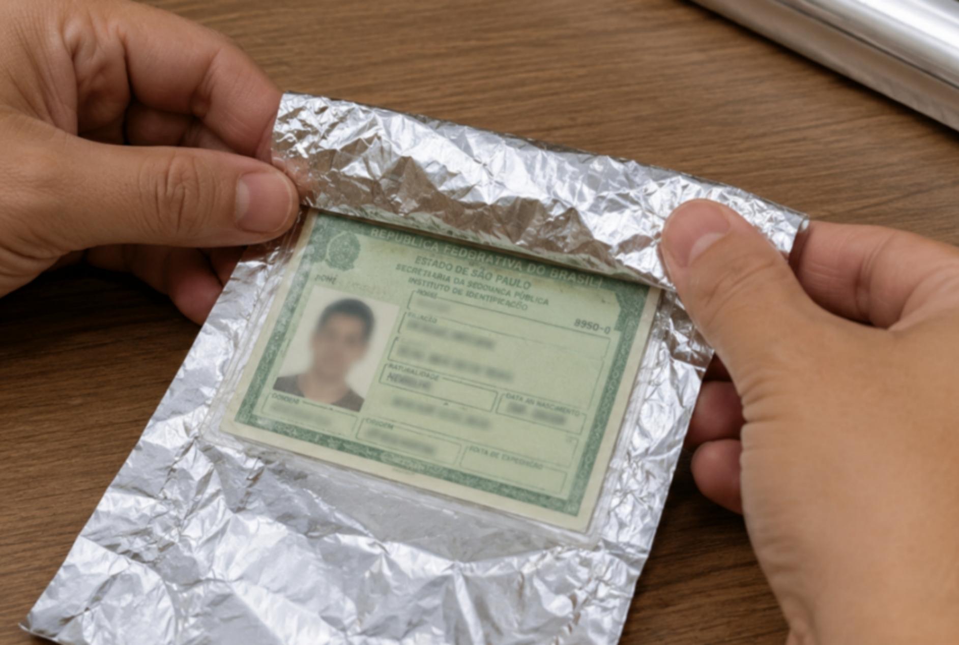 foto de Envolver o seu documento de identidade e cartões em papel alumínio: por que é recomendado e para que serve