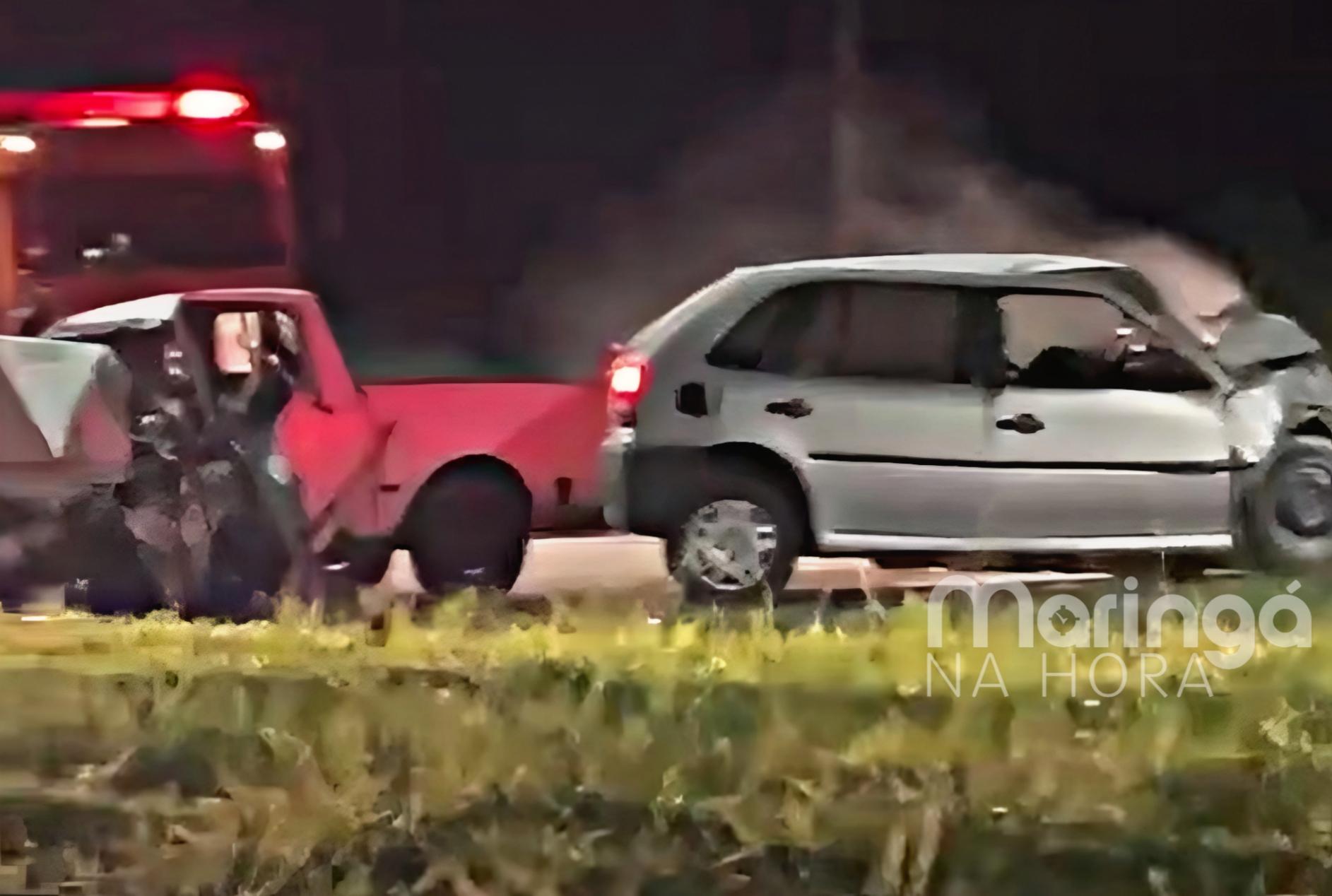 Colisão frontal entre veículos deixa 4 mortos na região de Maringá