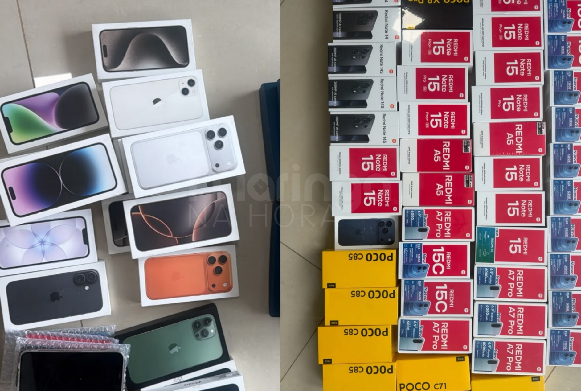 Denúncia leva Polícia Federal a encontrar dezenas de celulares e remédios irregulares no centro de Maringá
