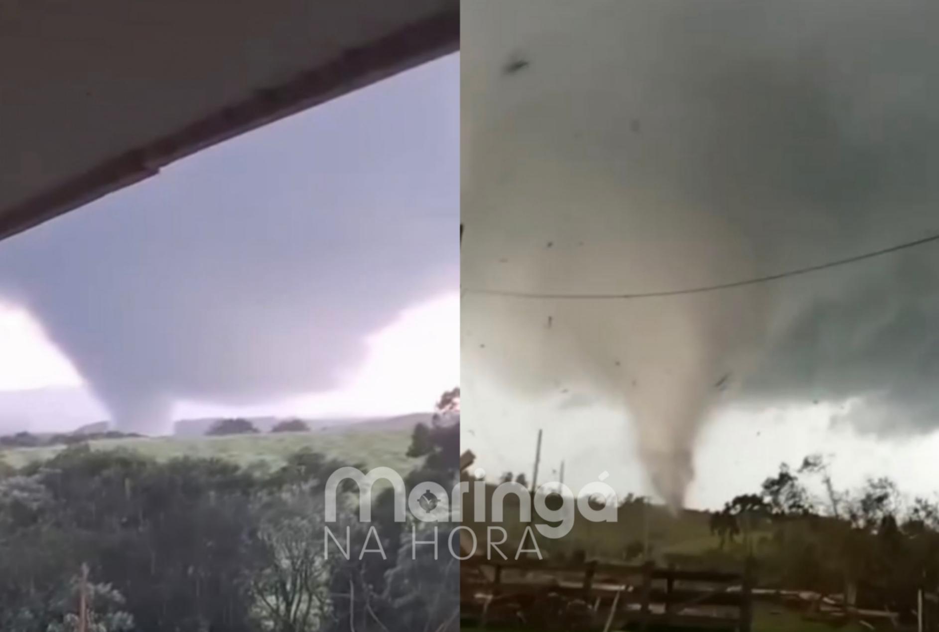 Tornado é confirmado em Piraí do Sul (PR) neste sábado (08); vídeo mostra rastro de destruição