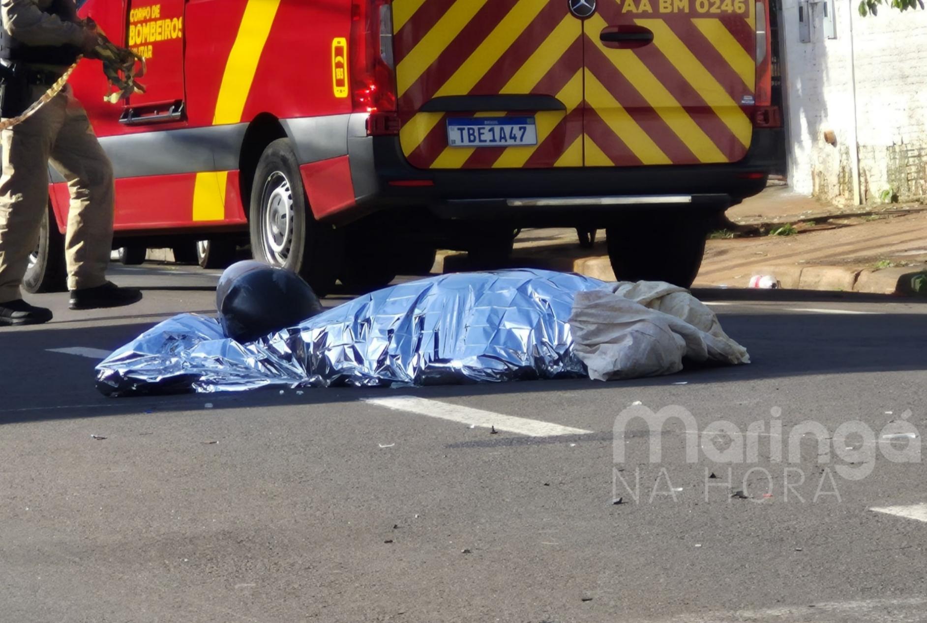 Motociclista morre após grave colisão com caminhonete em Maringá