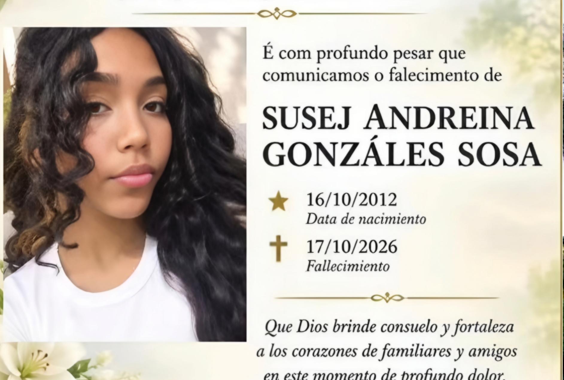 foto de Floresta se despede de adolescente de 14 anos morta um dia após aniversário