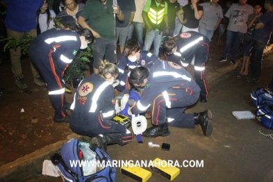foto de Motociclista é entubado após acidente entre moto e bicicleta em Maringá