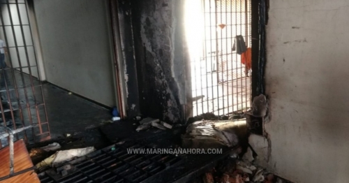 Cenário de destruição foi encontrado após a rebelião na PEM - Penitenciária Estadual de Maringá