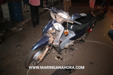 foto de Batida entre motos deixa duas pessoas feridas em Paiçandu