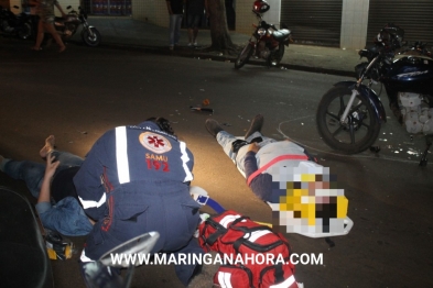 foto de Batida entre motos deixa duas pessoas feridas em Paiçandu