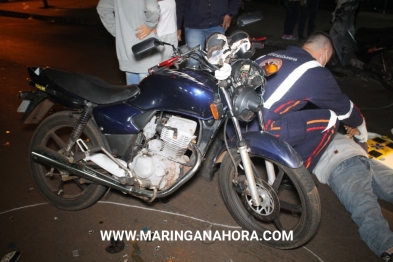 foto de Batida entre motos deixa duas pessoas feridas em Paiçandu