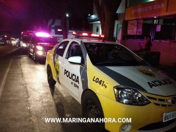 foto de Jovens são atacados com garrafa quebrada, após briga por fila em caixa de bar em Maringá