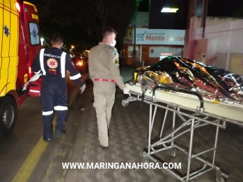 foto de Jovens são atacados com garrafa quebrada, após briga por fila em caixa de bar em Maringá