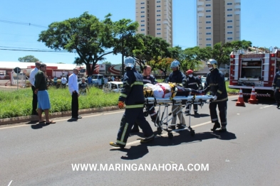foto de Motorista invade pista e bate de frente com carro que transportava funcionários do SAMU em Maringá