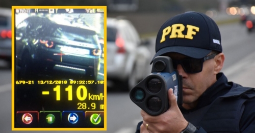 Em menos de 2 horas, PRF flagra 312 veículos acima da velocidade na Avenida Colombo em Maringá.