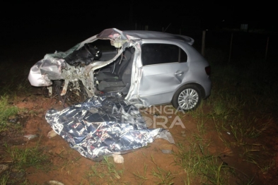 foto de Homem morre após carro bater de frente com carreta entre Iguaraçu e Astorga