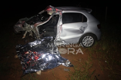 foto de Homem morre após carro bater de frente com carreta entre Iguaraçu e Astorga