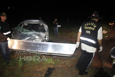 foto de Homem morre após carro bater de frente com carreta entre Iguaraçu e Astorga