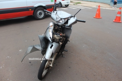 foto de Motociclista é socorrido com ferimentos graves após acidente na Avenida São Paulo em Maringá