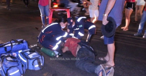 Idoso de 68 anos sofre graves ferimentos na cabeça após ser atropelado por motociclista em Sarandi
