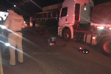 foto de Motociclista morre após bater em caminhão estacionado em Mandaguari