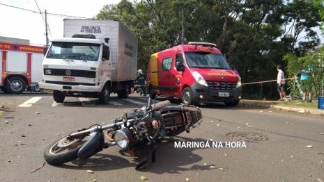 foto de Óbito - Morre no hospital motociclista que bateu em caminhão ontem a tarde 
