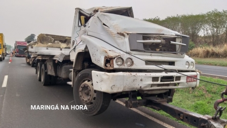 foto de Milagre - Motorista sobreviveu a um capotamento de caminhão em Maringá 