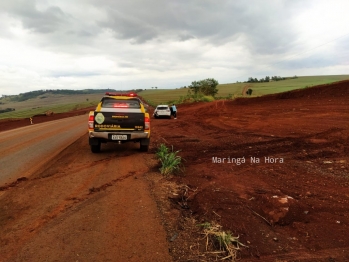 foto de Motorista fica ferido em capotamento registrado na PR-323 próximo ao Distrito de Água Boa