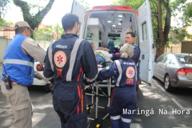 foto de Motociclista sofre fratura exposta após colisão com carro em Maringá