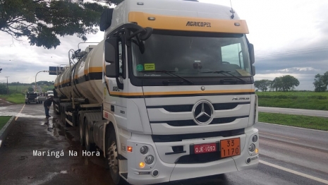 foto de Sistema de monitoramento de caminhão bitrem filmou o acidente que matou casal em Maringá