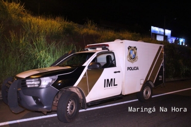 foto de Motociclista morre ao bater em carreta quebrada no Contorno Norte de Maringá